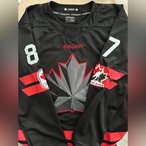 Team Canada Winter Olympics #87 Crosby Jersey Black Bauer